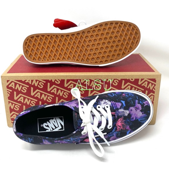 VANS Authentic Warped Floral Black Canvas Women’s Sneakers Size 7 9 VN0A2Z5IT7R - Picture 2 of 11